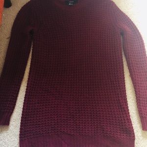 Maroon sweater dress
